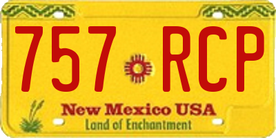 NM license plate 757RCP