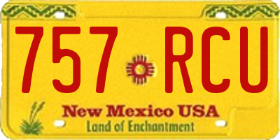 NM license plate 757RCU