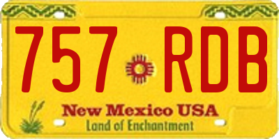 NM license plate 757RDB