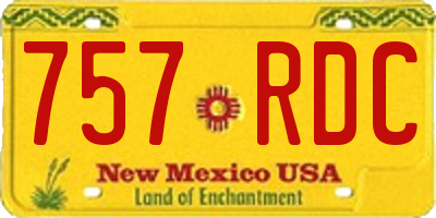 NM license plate 757RDC