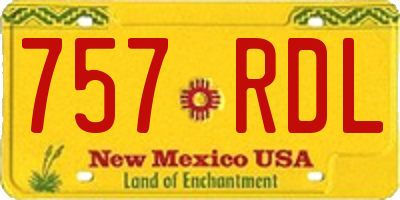 NM license plate 757RDL