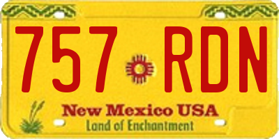 NM license plate 757RDN