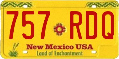 NM license plate 757RDQ