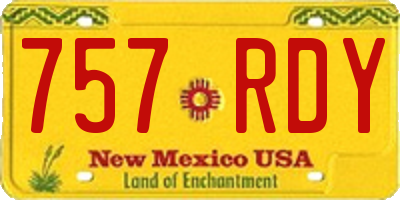 NM license plate 757RDY