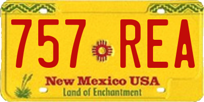 NM license plate 757REA