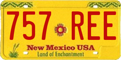 NM license plate 757REE