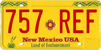 NM license plate 757REF