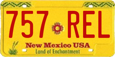 NM license plate 757REL