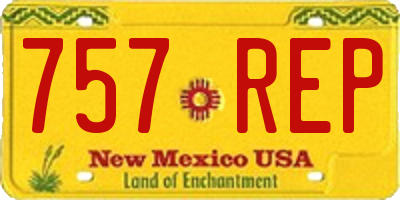 NM license plate 757REP