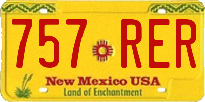 NM license plate 757RER