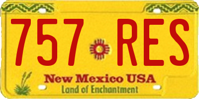 NM license plate 757RES