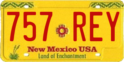 NM license plate 757REY