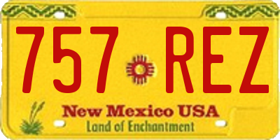 NM license plate 757REZ