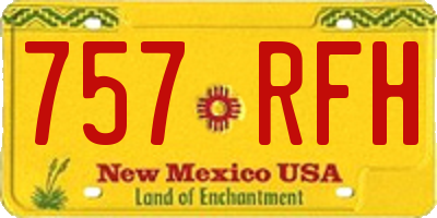 NM license plate 757RFH