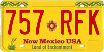 NM license plate 757RFK
