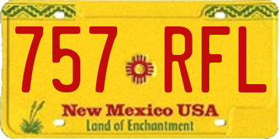 NM license plate 757RFL