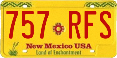 NM license plate 757RFS