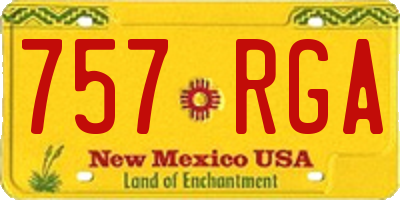 NM license plate 757RGA