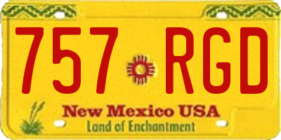 NM license plate 757RGD