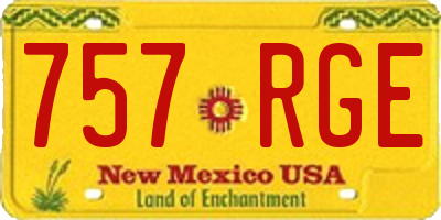 NM license plate 757RGE