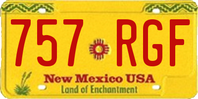 NM license plate 757RGF