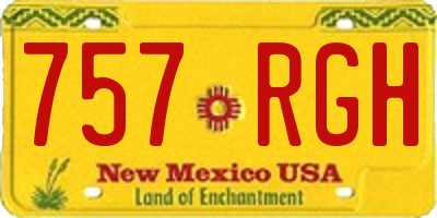 NM license plate 757RGH