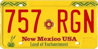 NM license plate 757RGN