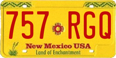 NM license plate 757RGQ