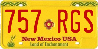 NM license plate 757RGS