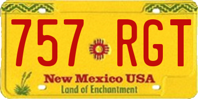 NM license plate 757RGT