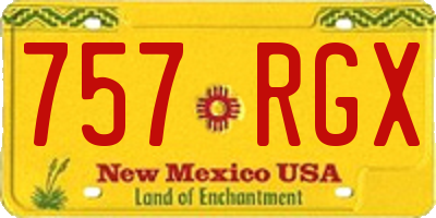 NM license plate 757RGX