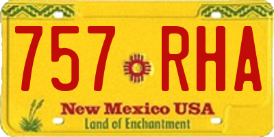 NM license plate 757RHA