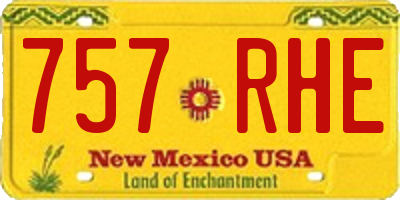 NM license plate 757RHE