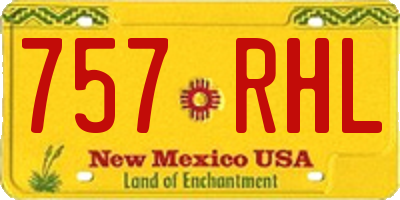 NM license plate 757RHL