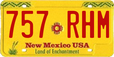 NM license plate 757RHM