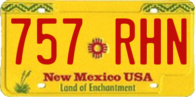 NM license plate 757RHN