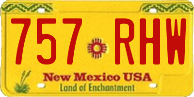 NM license plate 757RHW