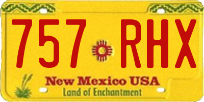 NM license plate 757RHX