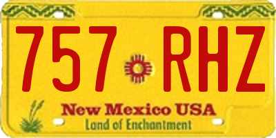 NM license plate 757RHZ