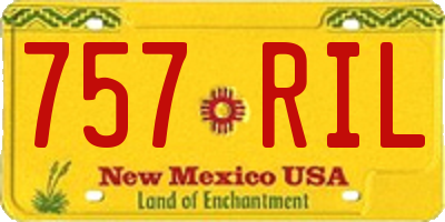 NM license plate 757RIL