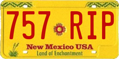NM license plate 757RIP