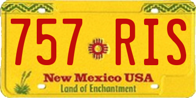 NM license plate 757RIS