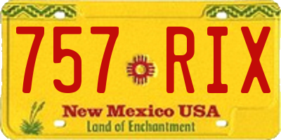 NM license plate 757RIX