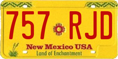 NM license plate 757RJD