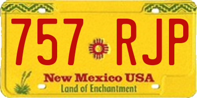 NM license plate 757RJP