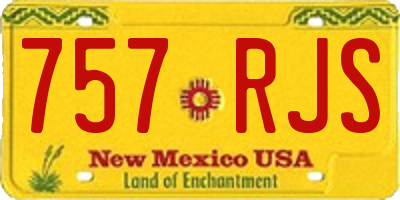 NM license plate 757RJS