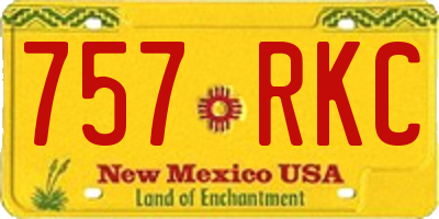 NM license plate 757RKC