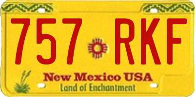 NM license plate 757RKF