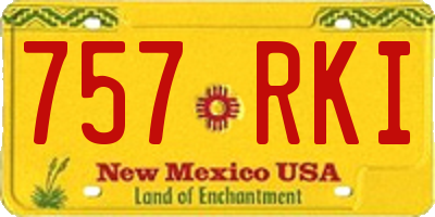 NM license plate 757RKI