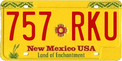 NM license plate 757RKU